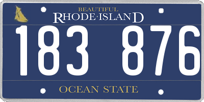 RI license plate 183876