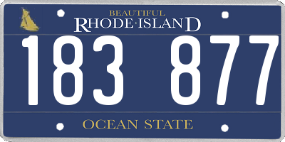 RI license plate 183877