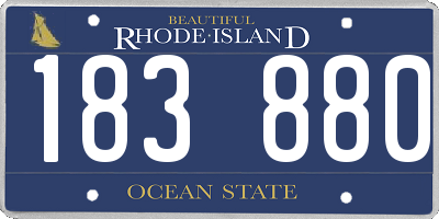 RI license plate 183880