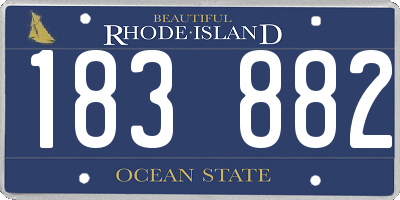 RI license plate 183882