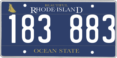 RI license plate 183883