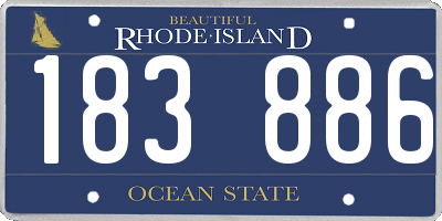 RI license plate 183886