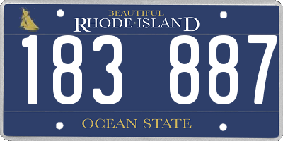 RI license plate 183887