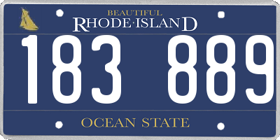 RI license plate 183889