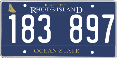 RI license plate 183897