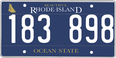RI license plate 183898