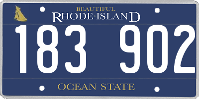 RI license plate 183902