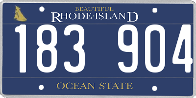 RI license plate 183904