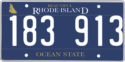 RI license plate 183913