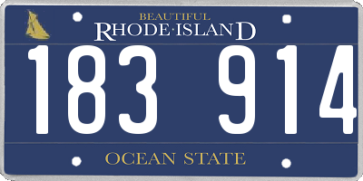 RI license plate 183914
