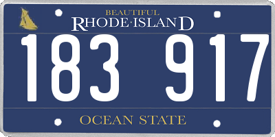 RI license plate 183917