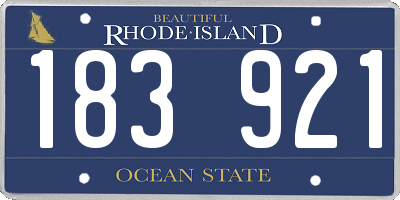 RI license plate 183921