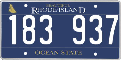 RI license plate 183937