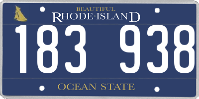 RI license plate 183938