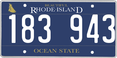 RI license plate 183943
