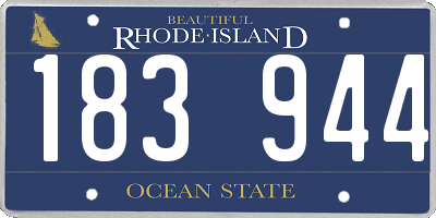 RI license plate 183944