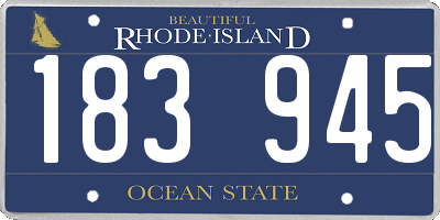 RI license plate 183945
