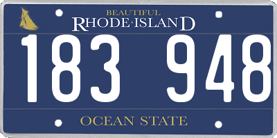 RI license plate 183948