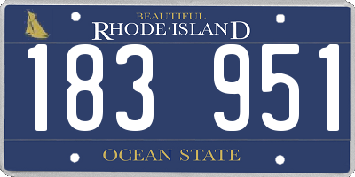 RI license plate 183951