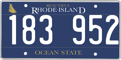 RI license plate 183952