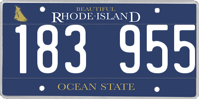 RI license plate 183955
