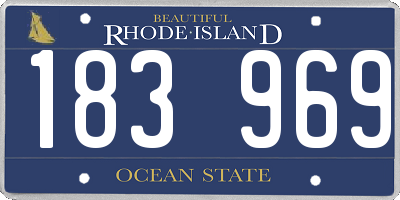 RI license plate 183969