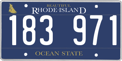 RI license plate 183971