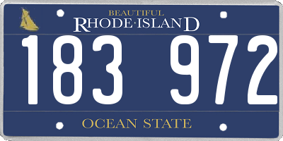 RI license plate 183972