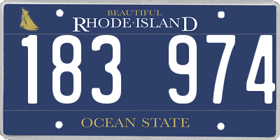 RI license plate 183974
