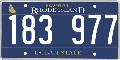RI license plate 183977