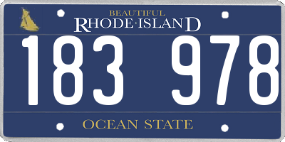 RI license plate 183978