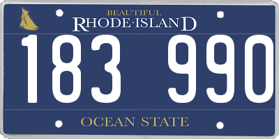 RI license plate 183990