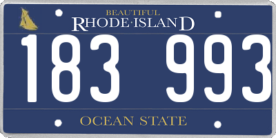 RI license plate 183993