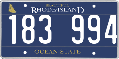 RI license plate 183994