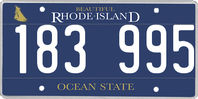 RI license plate 183995