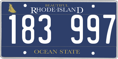 RI license plate 183997