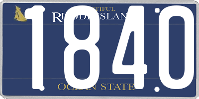 RI license plate 1840