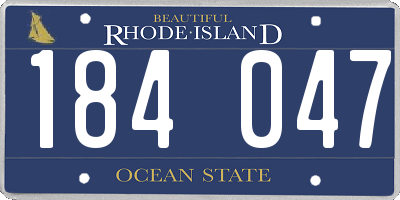 RI license plate 184047