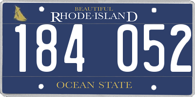 RI license plate 184052