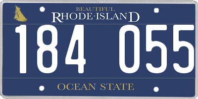 RI license plate 184055