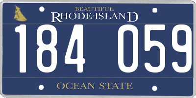 RI license plate 184059