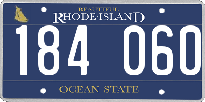RI license plate 184060