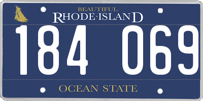 RI license plate 184069