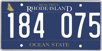 RI license plate 184075