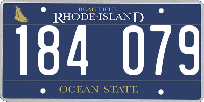 RI license plate 184079