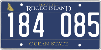 RI license plate 184085