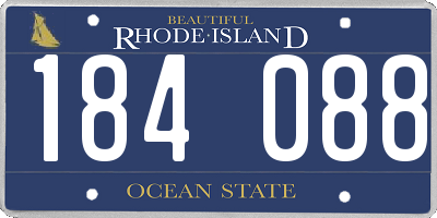 RI license plate 184088