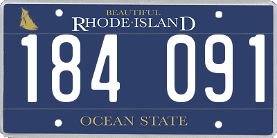 RI license plate 184091