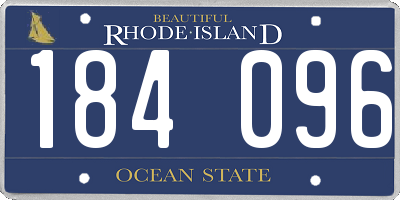 RI license plate 184096