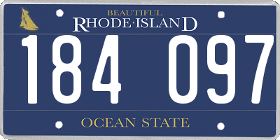 RI license plate 184097